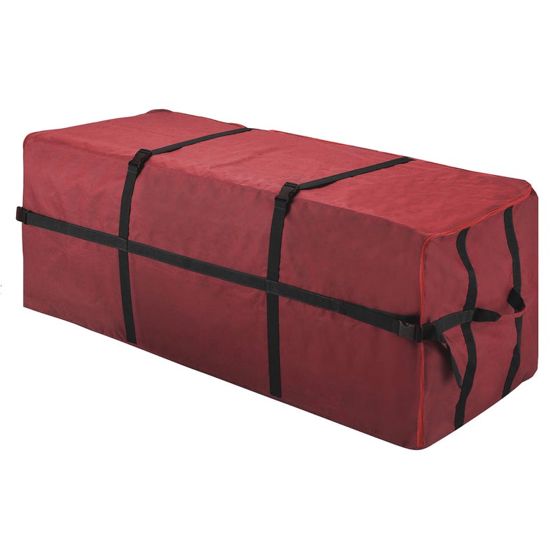 Elf Stor Heavy Duty Canvas Christmas Tree Storage Bag with Straps, fits up to 6 ft Tree, Red - Image 1